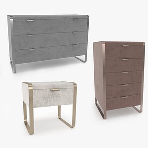 Cantori Elvis Set Nightstand Chest of Drawers Tallboy Dresser