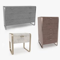 Cantori Elvis Set Nightstand Chest of Drawers Tallboy Dresser