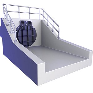 Sewage Drain Outlet Flap Gate 41 3D model