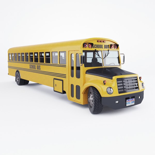 3D 3ds Max School Bus US