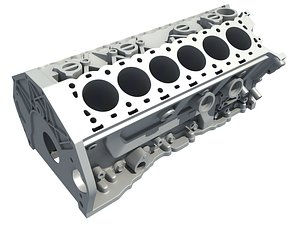 3D v12 engine block model