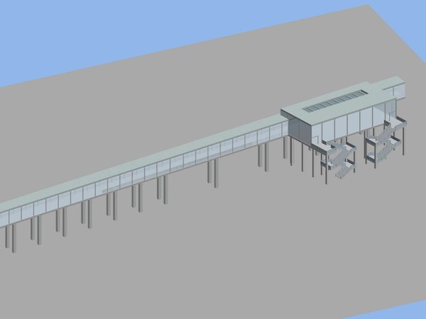 3d pedestrian bridge 02 model