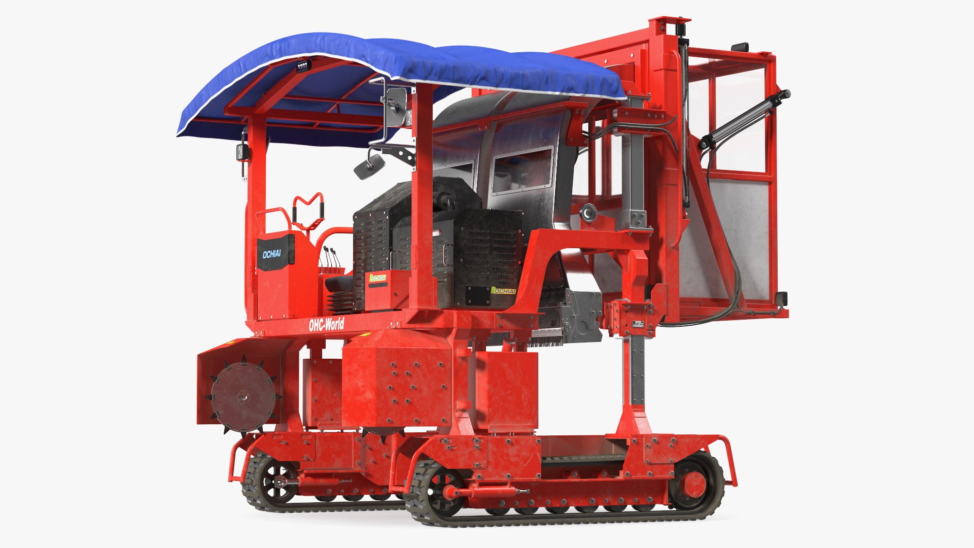 Tea Leaf Harvester Ochiai OHC-W Aged 3D model preview
