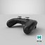3D black google stadia controller