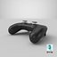 3D black google stadia controller