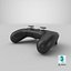 3D black google stadia controller