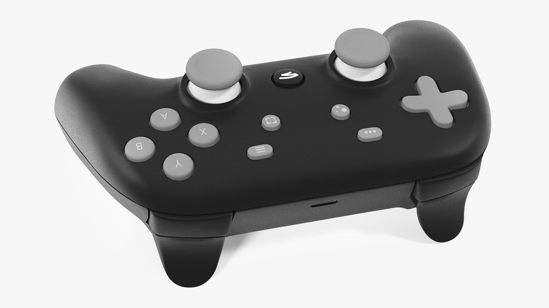 3D black google stadia controller https://p.turbosquid.com/ts-thumb/6b/MwKO4x/crr6J2yd/blackgooglestadiacontrollervray3dmodel005/jpg/1591286247/1920x1080/fit_q87/d0dd3b7653de0d3f8091b4e0c01fe8141cea49df/blackgooglestadiacontrollervray3dmodel005.jpg