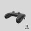 3D black google stadia controller