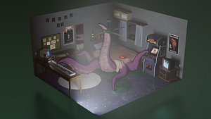 3D model Monster room animation