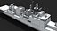 Modello di nave da guerra 3d - INS Talwar (F40)