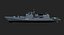 Modello di nave da guerra 3d - INS Talwar (F40)
