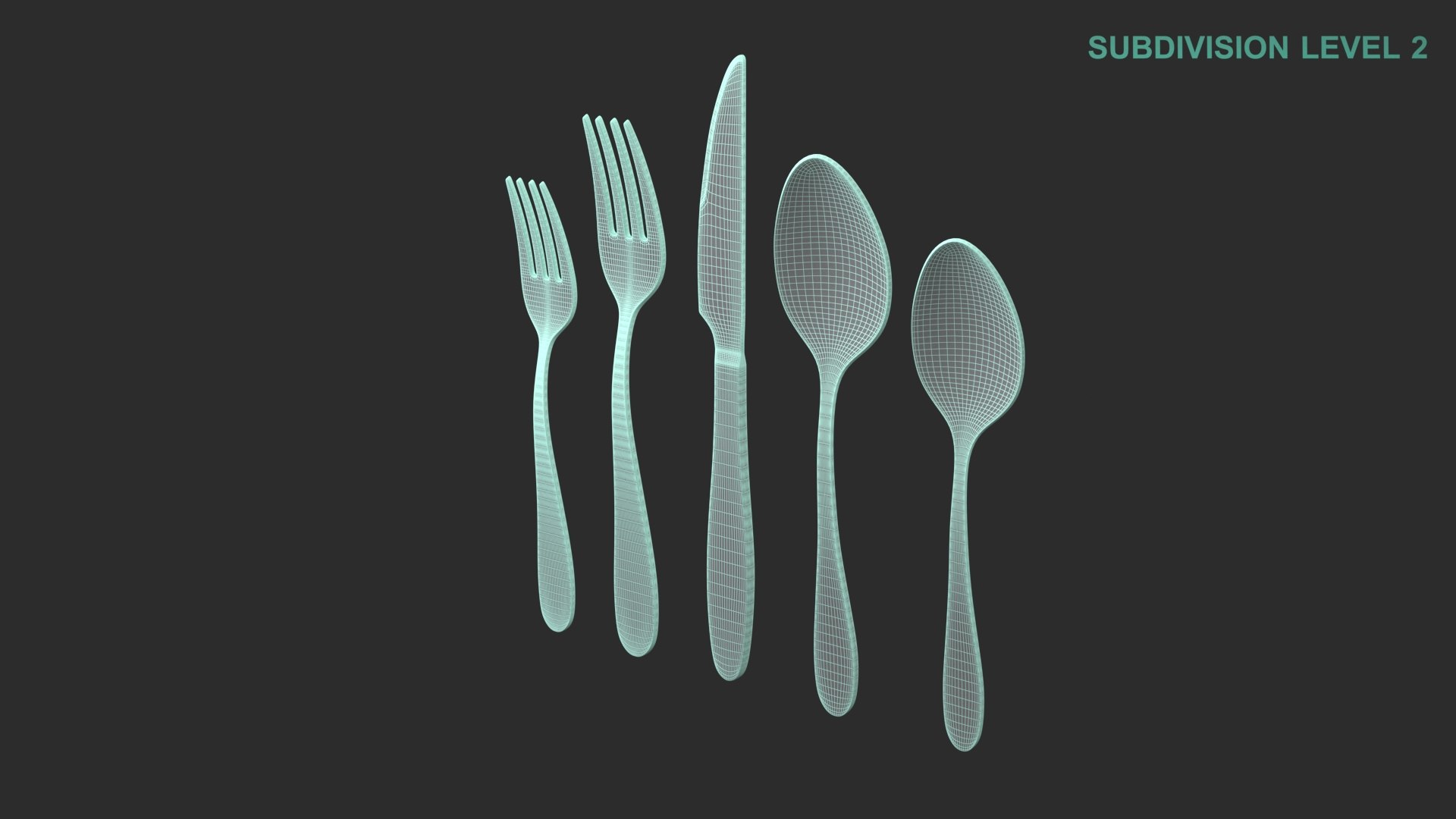 Silverware Set 3D Model - TurboSquid 1874480