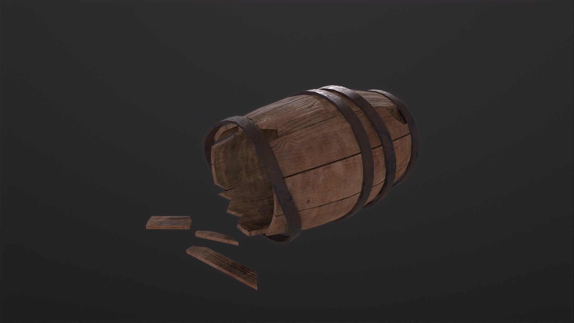 Broken Barrel 3D Model - TurboSquid 2127731