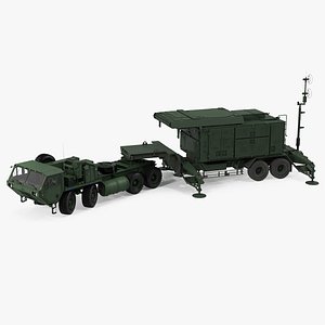 HEMTT M985 with Patriot Radar AN MPQ53 Green Rigged