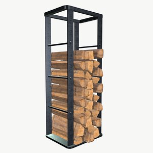 Firewood Storage Rack 3D model