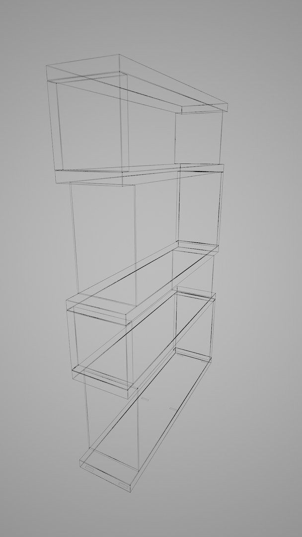 3D Bookshelf Snake shelf 2 TurboSquid 2048566