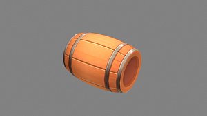 3D Game Trap - rolling barrel - wine barrel
