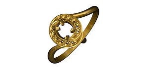 3d gold ring model
