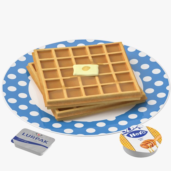 3D model waffle set