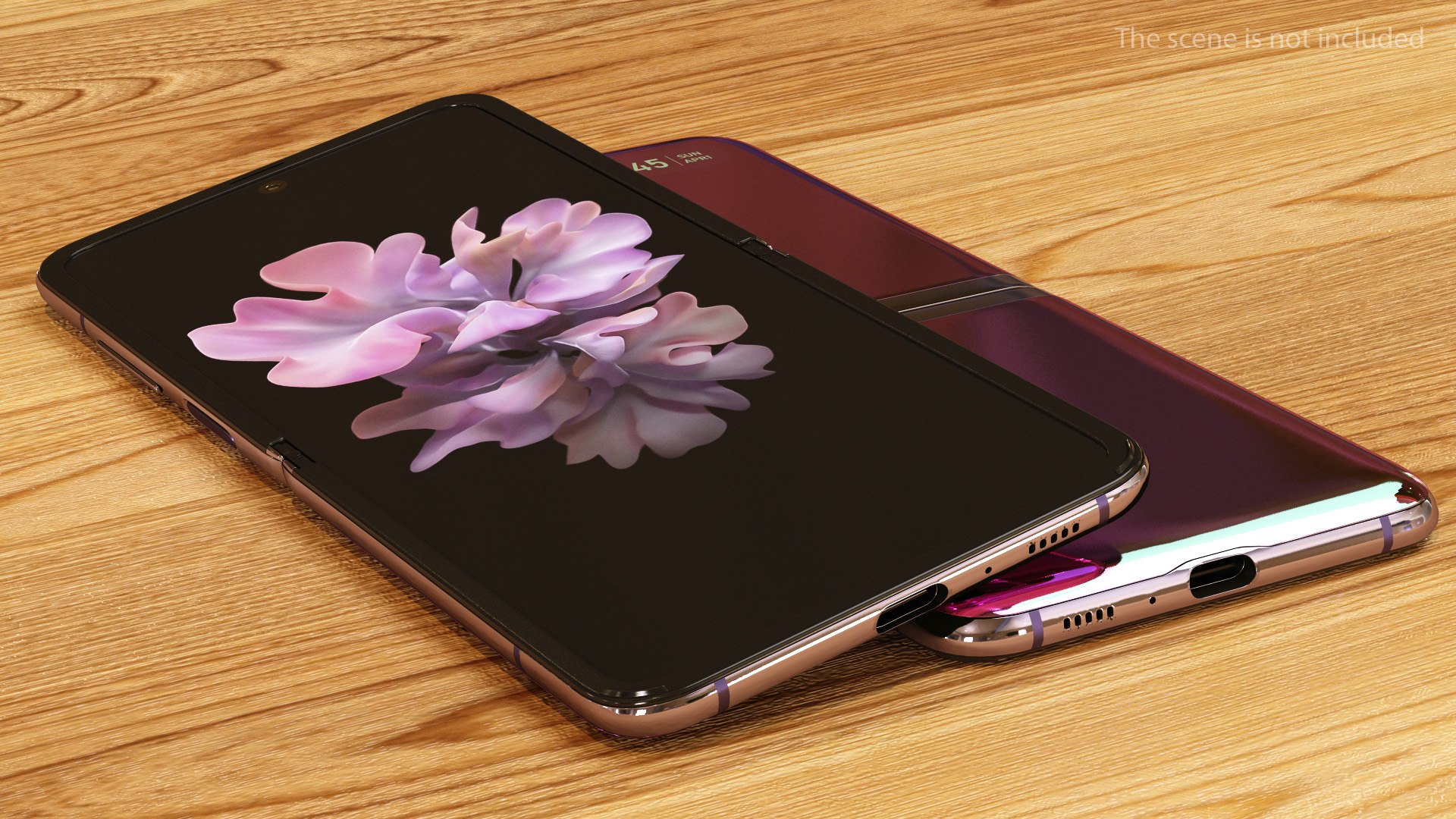 Mirror Purple Samsung Galaxy Z Flip 3D model preview