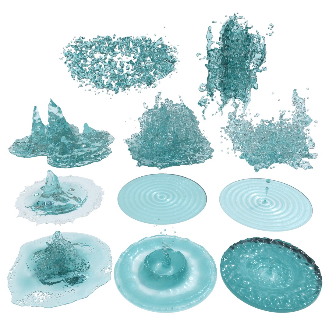 3D 11 Water Splash Vol 11 - TurboSquid 2287900