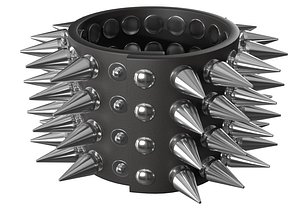 3D model Spike Punk Bracelet PBR 4