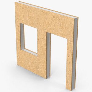 Plywood Building Facade Panel model