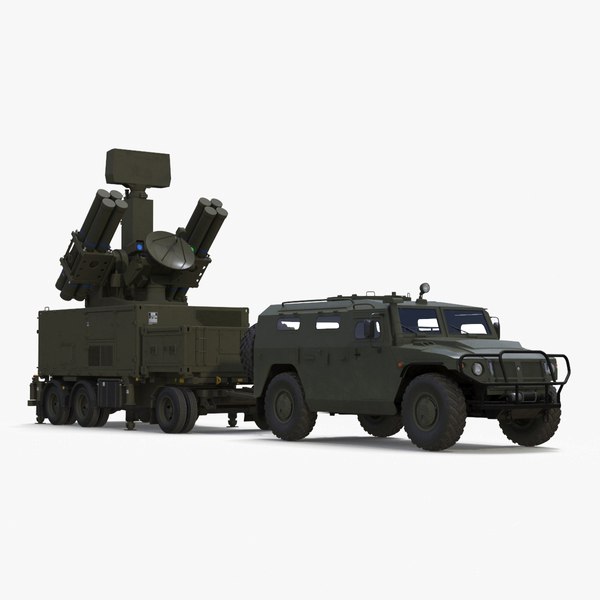 3D Military Truck with Missile System Crotale NG