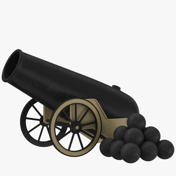 old cannon 3D model