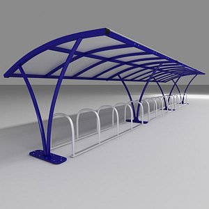 3d model bike shelter
