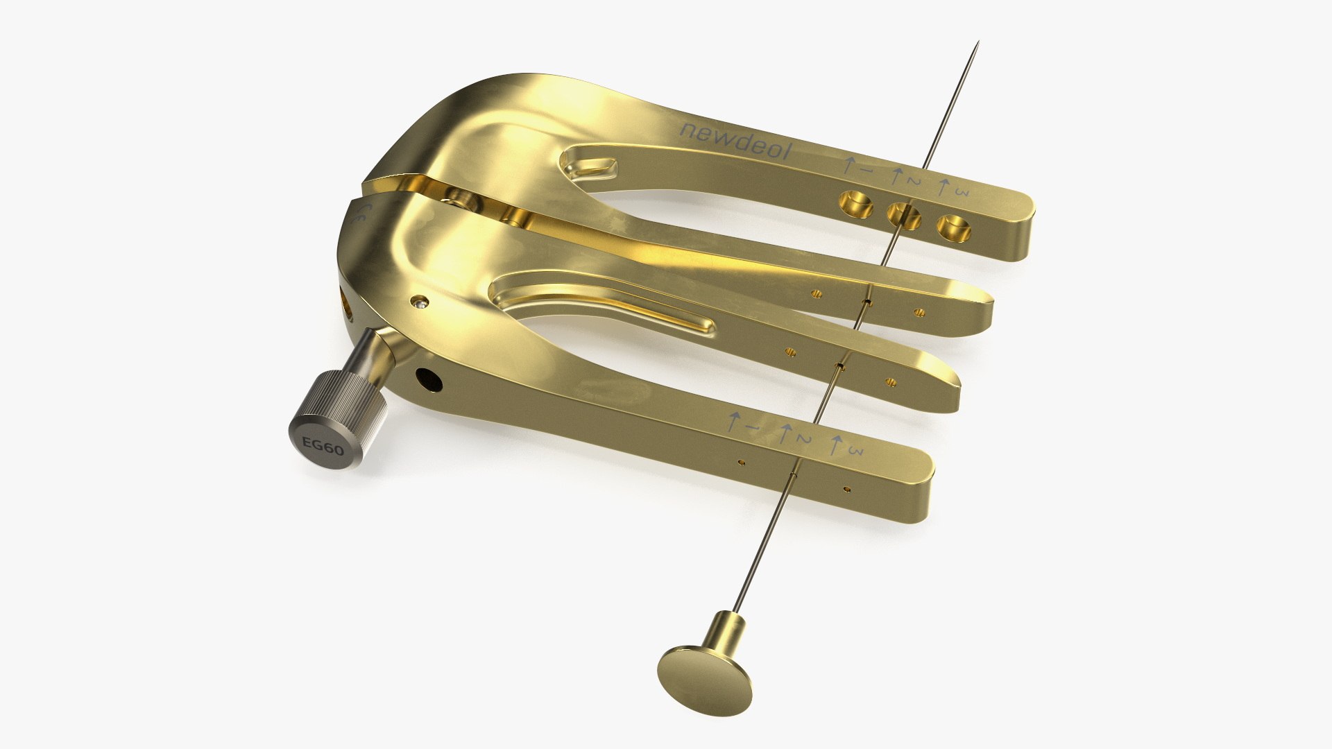 Gold Orthopedic Suture Clamp EG60 3D model preview