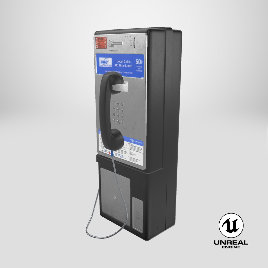 3D Pay Phone model https://p.turbosquid.com/ts-thumb/6b/yJHeIx/Dh/stemcell_unreal_render/png/1709284344/1920x1080/fit_q87/91d3e842cd5d91cc25f224cfacd3e8884d67de98/stemcell_unreal_render.jpg