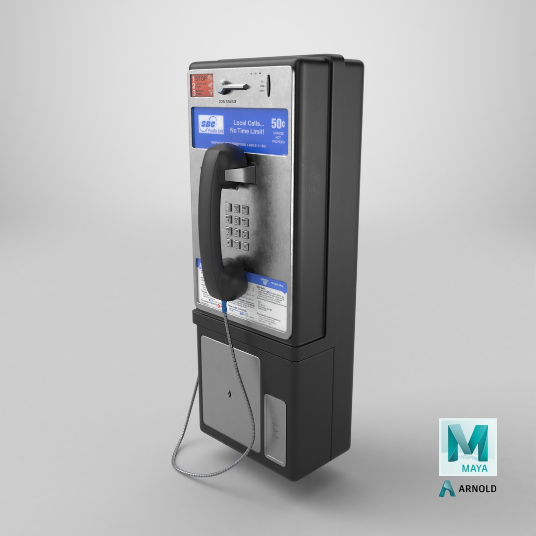 3D Pay Phone model https://p.turbosquid.com/ts-thumb/6b/yJHeIx/uT/stemcell_maya_arnold_render/png/1709284331/1920x1080/fit_q87/64038caff30e014bc3c3cd291b40812d8e53fddd/stemcell_maya_arnold_render.jpg