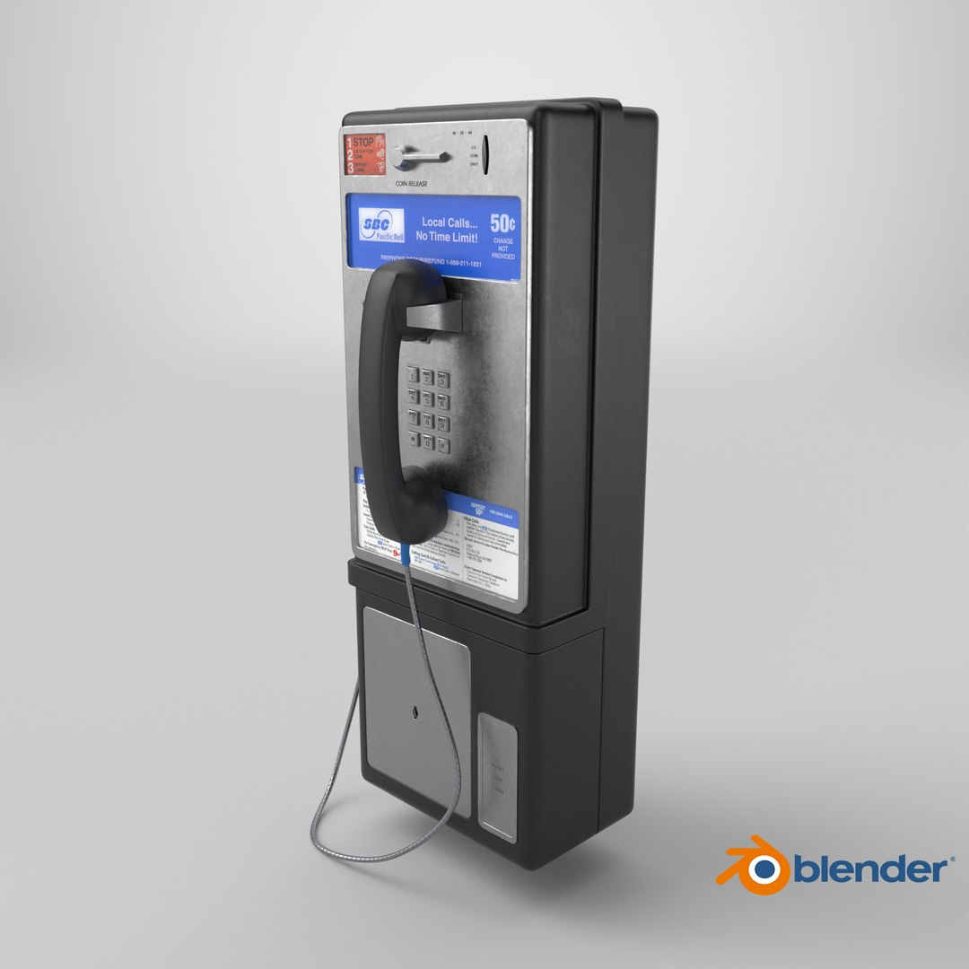 3D Pay Phone model https://p.turbosquid.com/ts-thumb/6b/yJHeIx/uf/stemcell_blender_cycles_render/png/1709284329/1920x1080/fit_q87/195fa61bfbb9e10f739a238b405a550e1a4a90cd/stemcell_blender_cycles_render.jpg