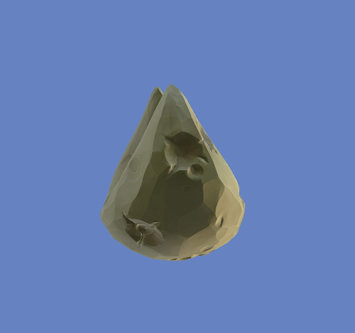3d model cartoon half moon