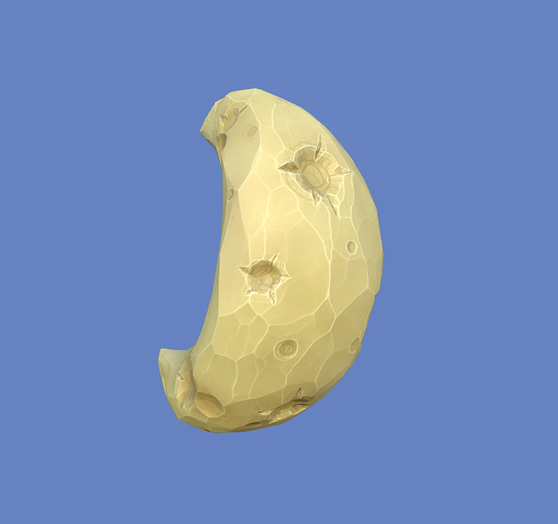 3d Model Cartoon Half Moon