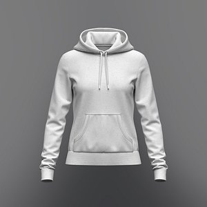 Women  Hoodie 3d Model model