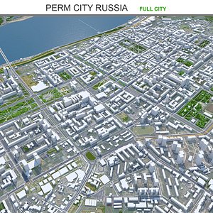 3D model city area building