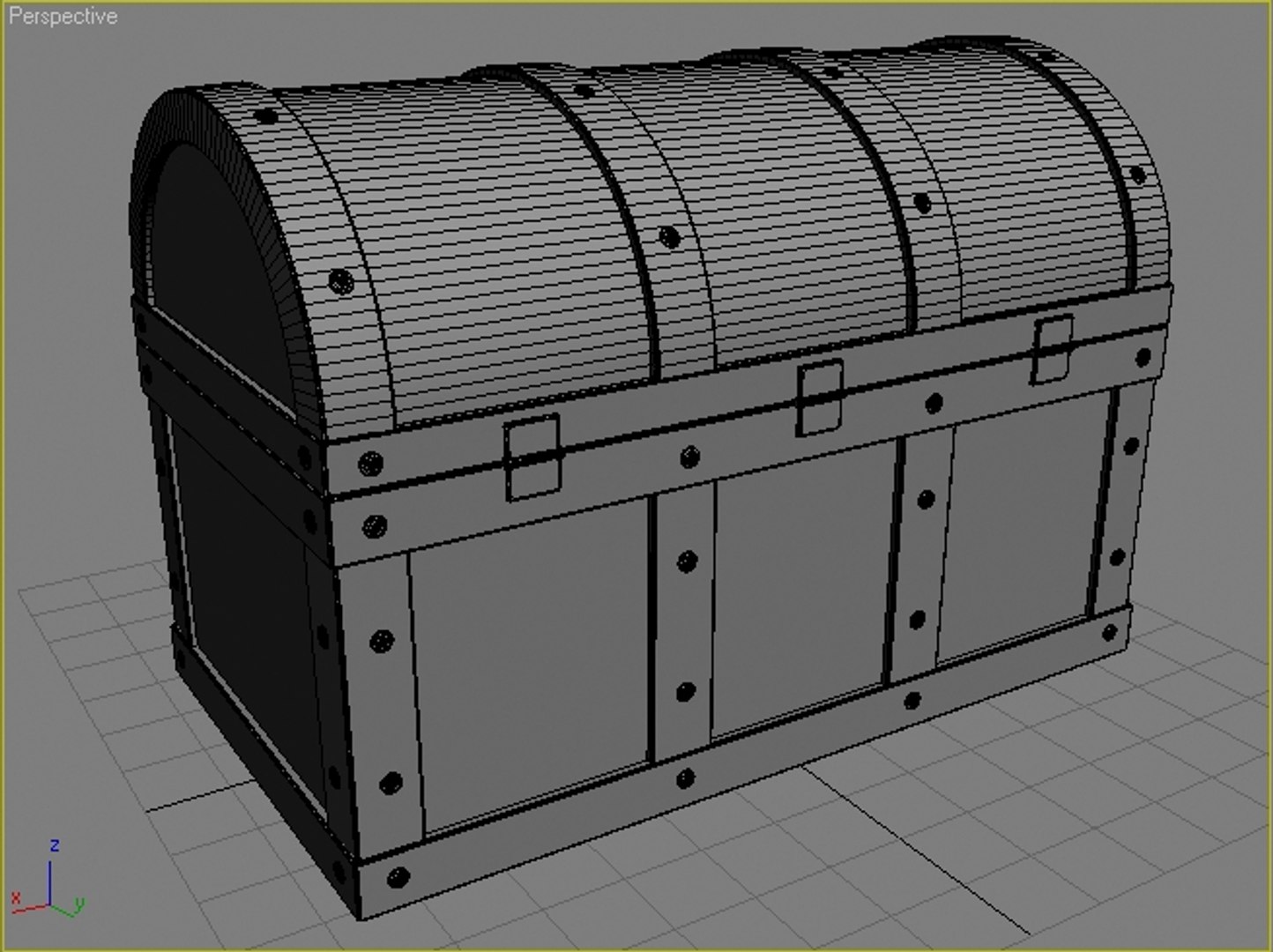 3d Model Treasure Chest Gold Coins