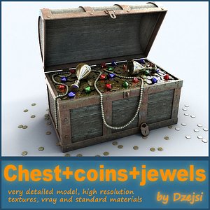 Treasure chest + coins + jewels