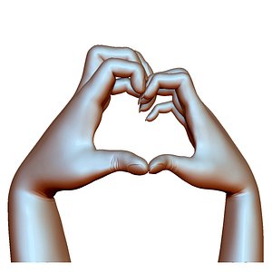 Heart sign hands couple in love