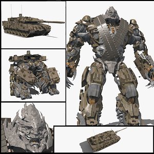 Megatron  Ressurection - 3d animated transformer model 3D model