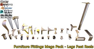 Furniture Fittings Mega Pack - Legs Feet Reels