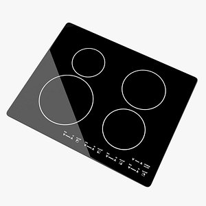 3d induction cooktop model