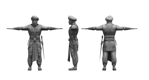 3D historical soldier