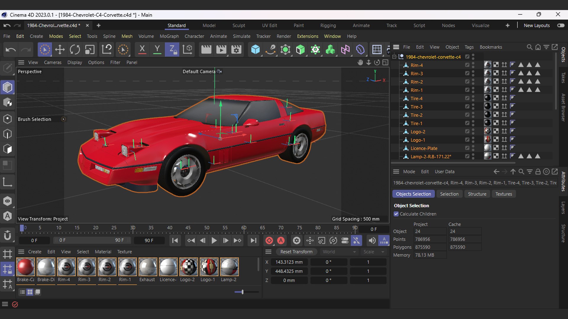 Chevrolet Corvette C4 3D Model - TurboSquid 2418414