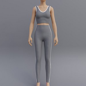yoga costume 3D model