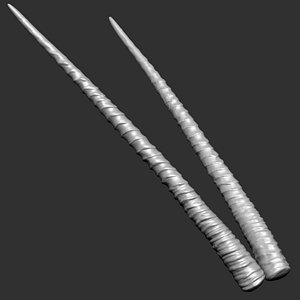 3D oryx horns