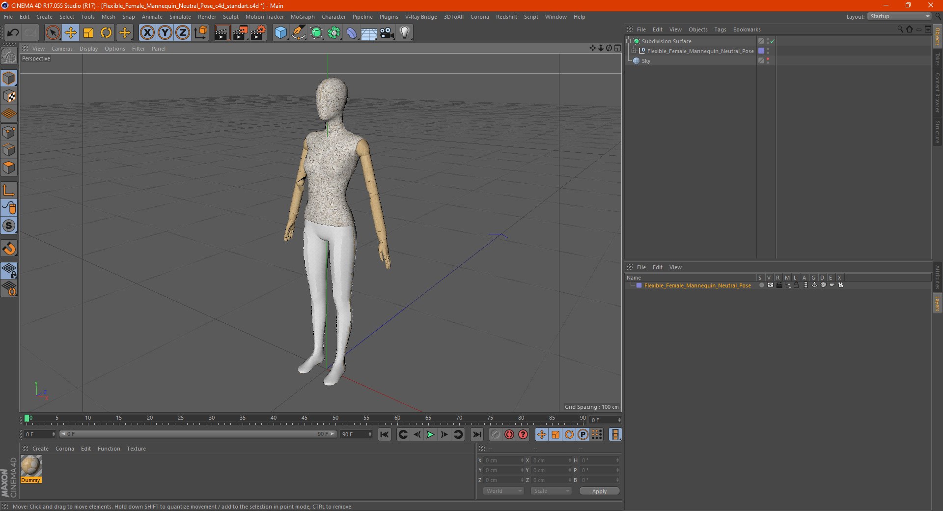 Flexible Female Mannequin Neutral Pose 3D model - TurboSquid 1848620