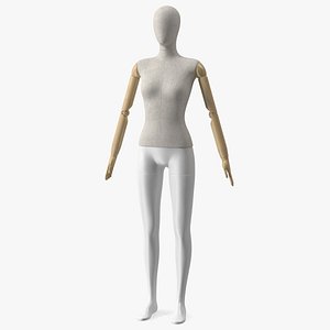 Flexible Female Mannequin Neutral Pose 3D model